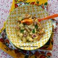 P'tite salade d'abricots/féta, sauce au yaourt 