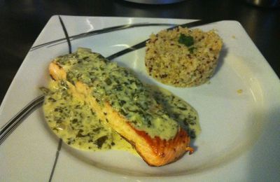 Saumon à l'oseille avec quinoa