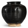 A black-glazed lobed jar, Northern Song-Jin dynasty (960-1234)