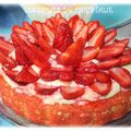 Tarte moelleuse aux fraises