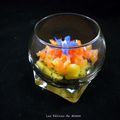 Verrine de tartare de saumon fumé et ananas pour l'apéro