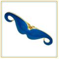 Bague moustache bleu foncé