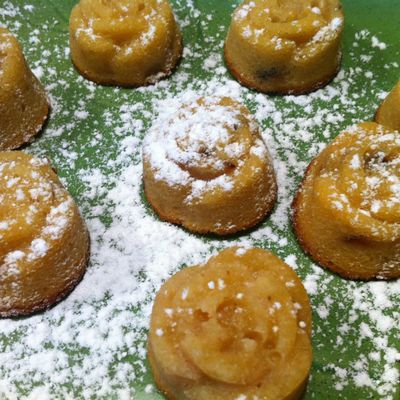 Moelleux aux amandes et pommes caramélisées 