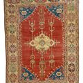 Medallion Carpet with Jewelry Motifs on Red Ground, Ottoman period, late 18th–early 19th century