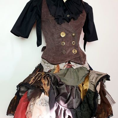 Tenue steampunk "feuilles d'automne"
