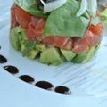 Tartare de saumon et d'avocat...