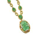 Jadeite and diamond brooch-pendant and necklace, David Webb