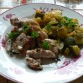 Ris de veau en persillade et sa poêlée de courgettes au curcuma