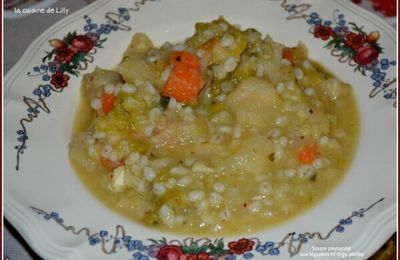 Soupe paysanne aux légumes et orge perlée