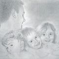 portrait de famille au graphite