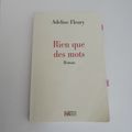 Rien que des mots -Adeline Fleury