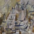 "Compotier, bouteille et verre" (1912)- Georges Braque