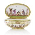 Three 19th century Chinoiserie snuff boxes in Meissen style
