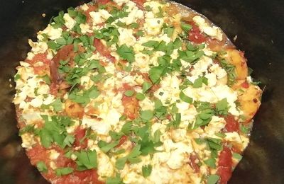 Saganaki de crevettes à la grecque