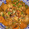 Chap 2. Des amandes sans amertume...Tajine de poulet aux abricots secs et aux amandes