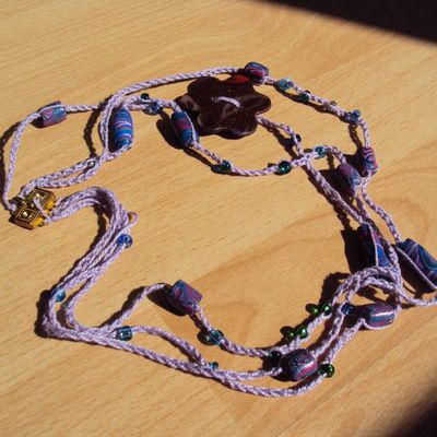 Collier triple rang "Fleur de cacao"