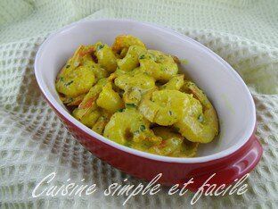 Crevettes au curry