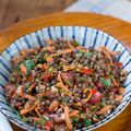 Salade de lentilles - tomates cerise et carottes