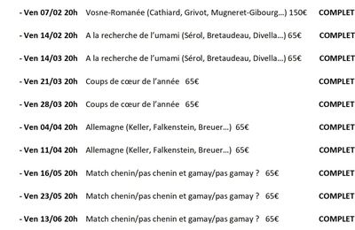 Programme Soirées dégustation Vin Clermont-Ferrand 2025