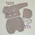TUTO tricot bb FACILE et PREMA BOUTIQUE bebe modele layette bébé et patron a tricoter Explications brassière, bonnet, chaussons et Reborn