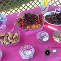 Sweet table anniversaire enfants, avec une coupelle de fruits !!