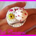 "Miam" Bague bijou gourmand Cup-cake 