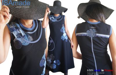 Robe longue ISAmade à la fantaisie Jean du 100%made in France en boutique 