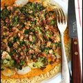 Pizza aux légumes d'hiver, pâte aux flocons de quinoa (vegan)