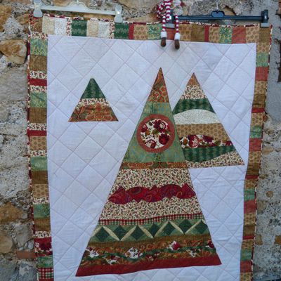 mon sapin de Noël en patchwork : défi déstockage et boulet