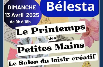 Rectificatif !!Le printemps des petites mains: un marché de loisirs créatifs