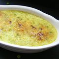 Crème brûlée aux petits pois et au curry