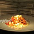 spaghettis bolognaise avec l'appareil qui me sert de cocotte minute mais que j'apprivoise