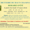 Horaire d'été 2016 de la déchetterie du haut champsaur