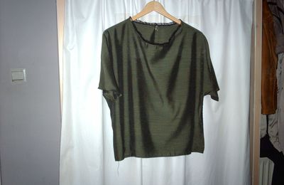 ma toute première réalisation blouse 304fr japan couture model B raccourci pour en faire une blouse
