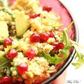 Salade colorée, quinoa grenade