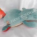 Doudou Peluche Hippopotame Musical Les Papoum Bleu Moulin Roty