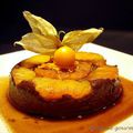 Flan au chocolat au caramel d'agrumes