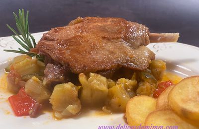 Cuisse de canard confite aux légumes du soleil