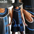 Robe Bleue et Noire Trapèze de Style Graphique au tartan écossais : La valeur sure de l'Automne Hiver 2013.2014 !