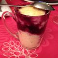 Riz au lait, coulis de fruits rouges