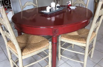 Table relookée par Michèle (Saran-45)