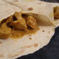 Fajitas poulet curry coco