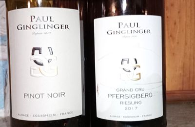 Domaine Paul Ginglinger : Riesling Grand Cru Pfersigberg Hertacker 2017 et Pinot noir 2002