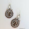 Boucles d'oreilles "La grive musicienne" 