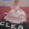 Gâteau Barbie princesse