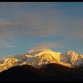 Coucher de soleil sur la chaine du Mont-Blanc