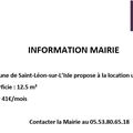 INFORMATION MAIRIE - La mairie de Saint-Léon-sur-L'Isle propose à la location un garage 