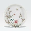 A famille rose 'peony and prunus' dish, Daoguang seal mark and of the period