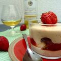 Tiramisu "périgourdin" aux fraises, Monbazillac et fromage blanc