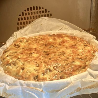Quiche champignons oignons 